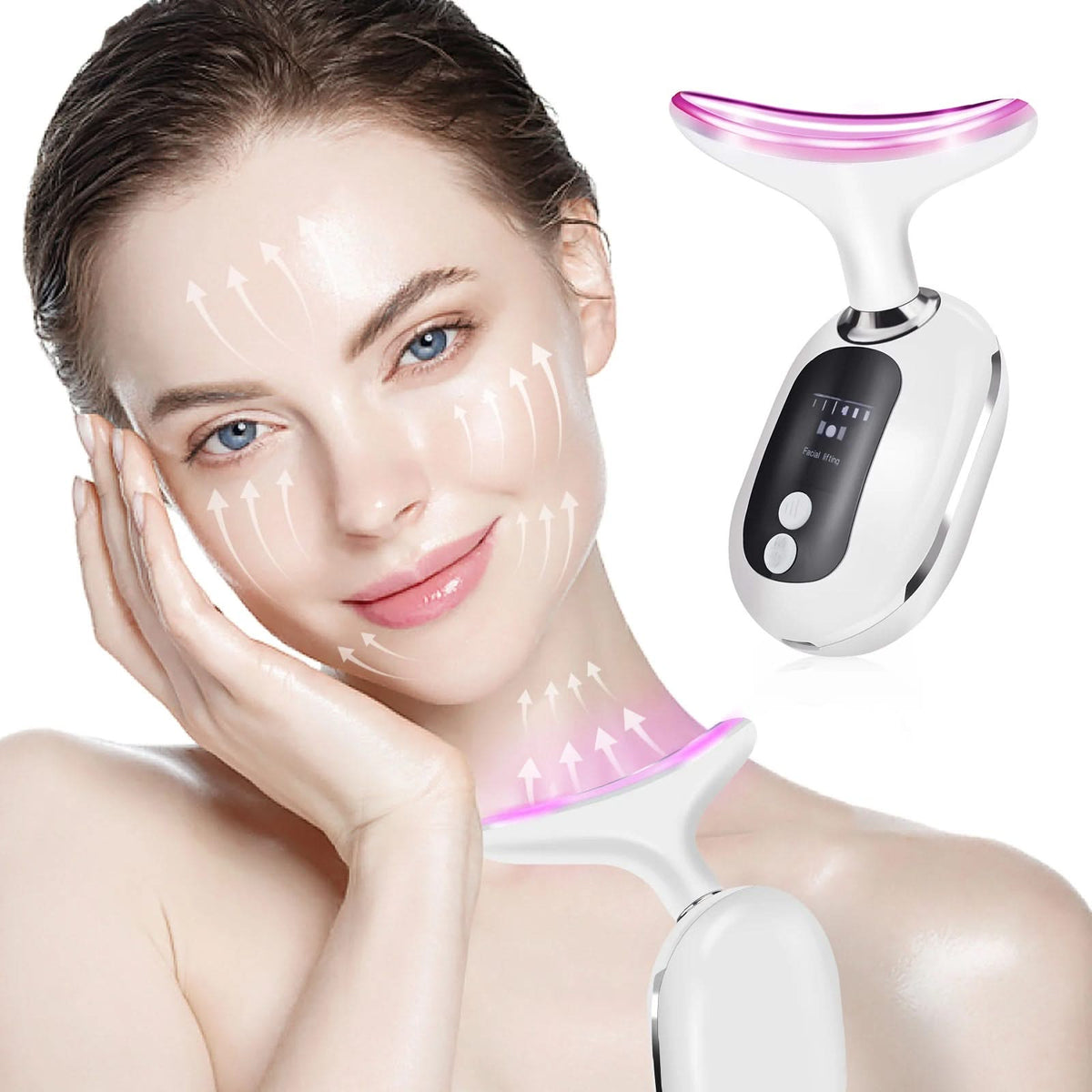 Bienelia™ Masajeador facial y cervical con terapia LED