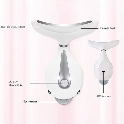 Bienelia™ Masajeador de fototerapia LED para lifting facial y de cuello