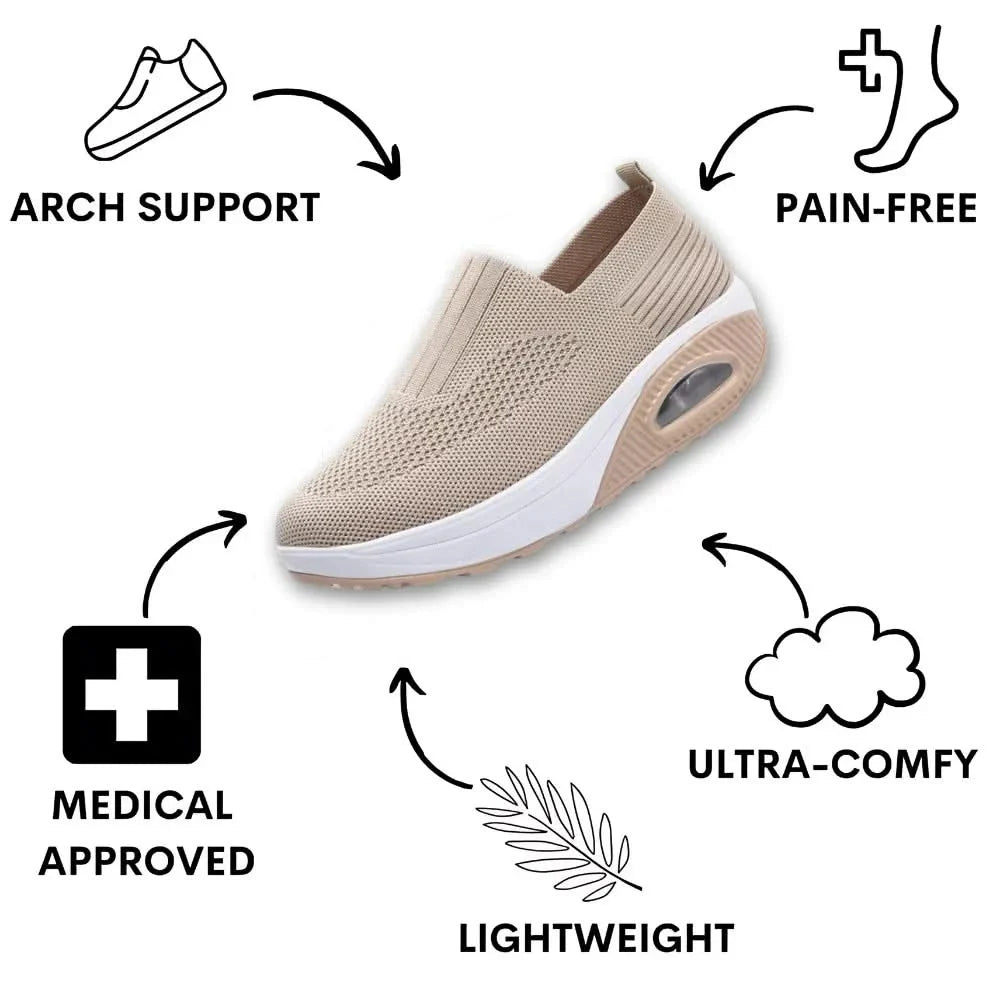 Bienelia™ Zapatos ortopédicos para mujer con soporte para pies planos