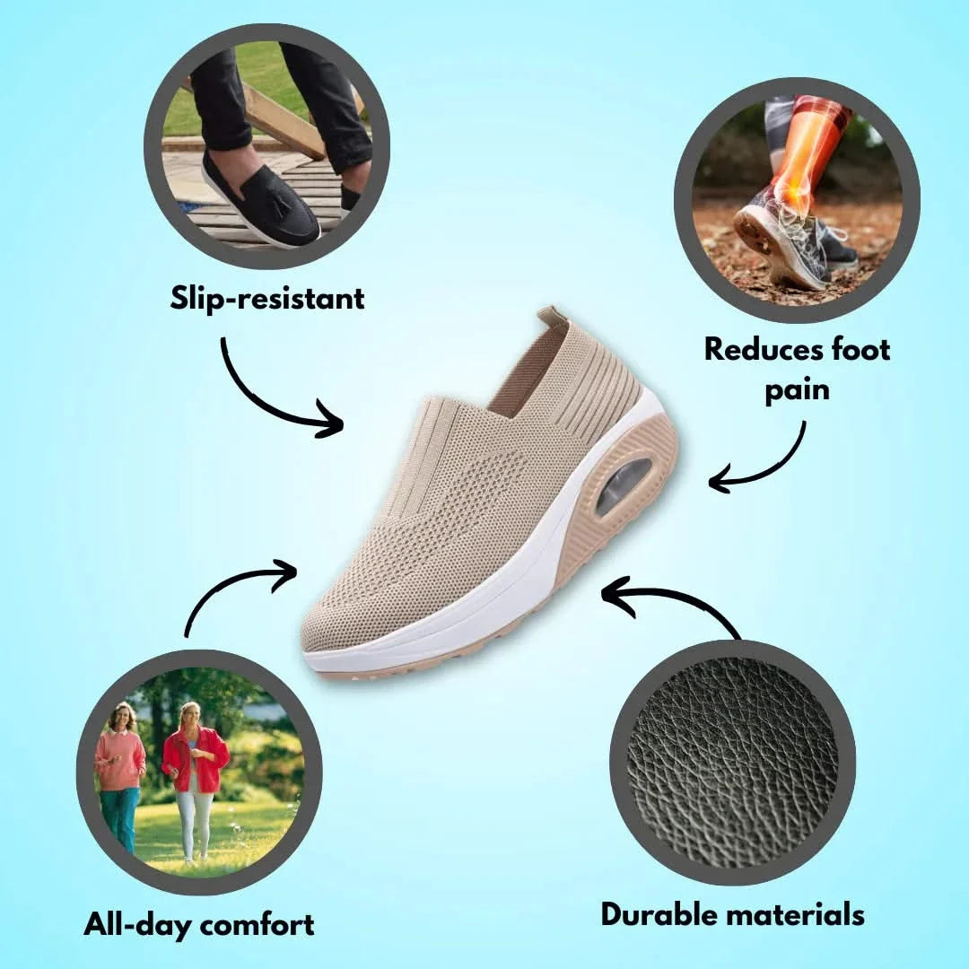Bienelia™ Zapatos ortopédicos para mujer con soporte para pies planos