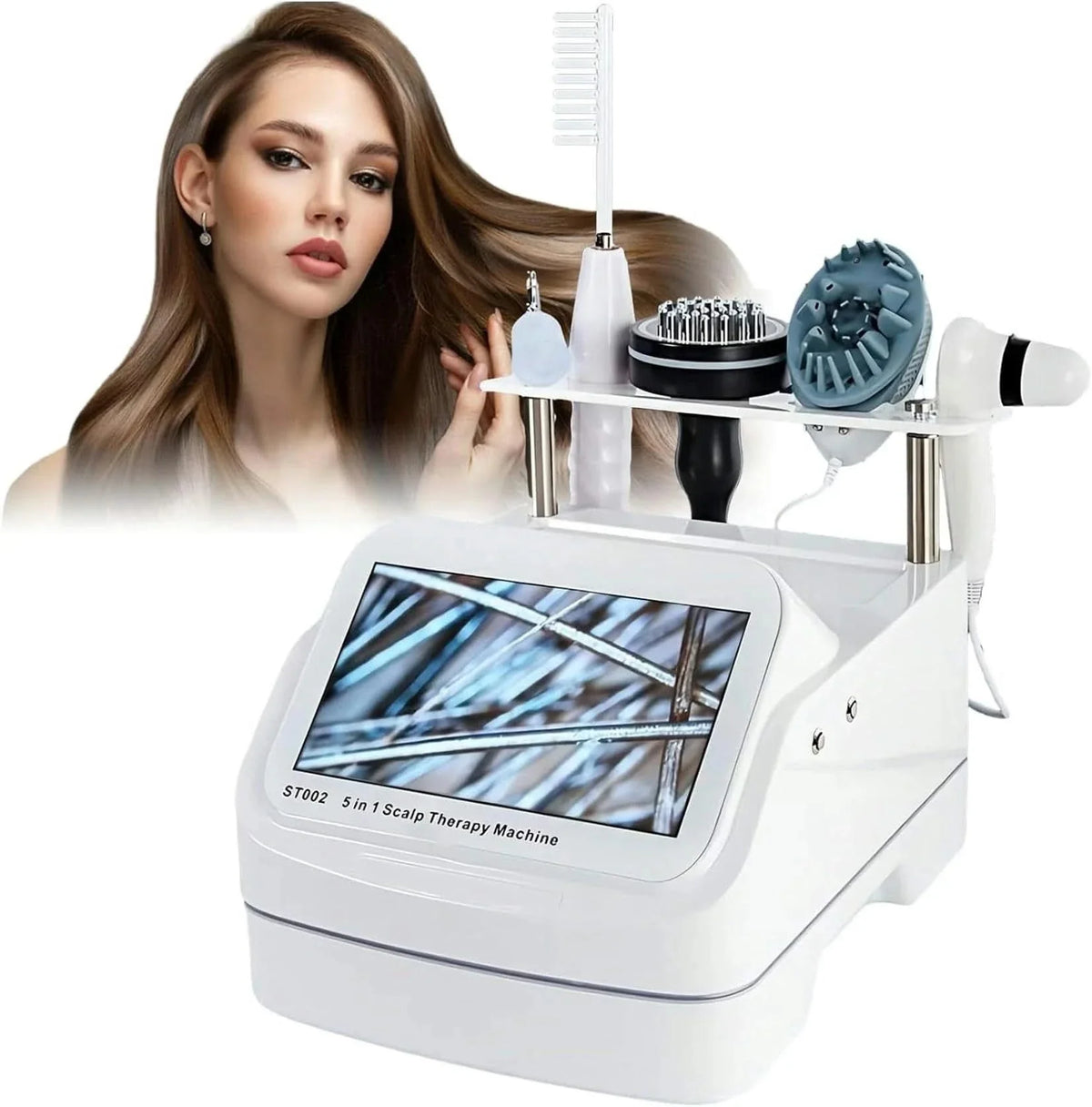 Máquina profesional 5 en 1 para terapia del cuero cabelludo