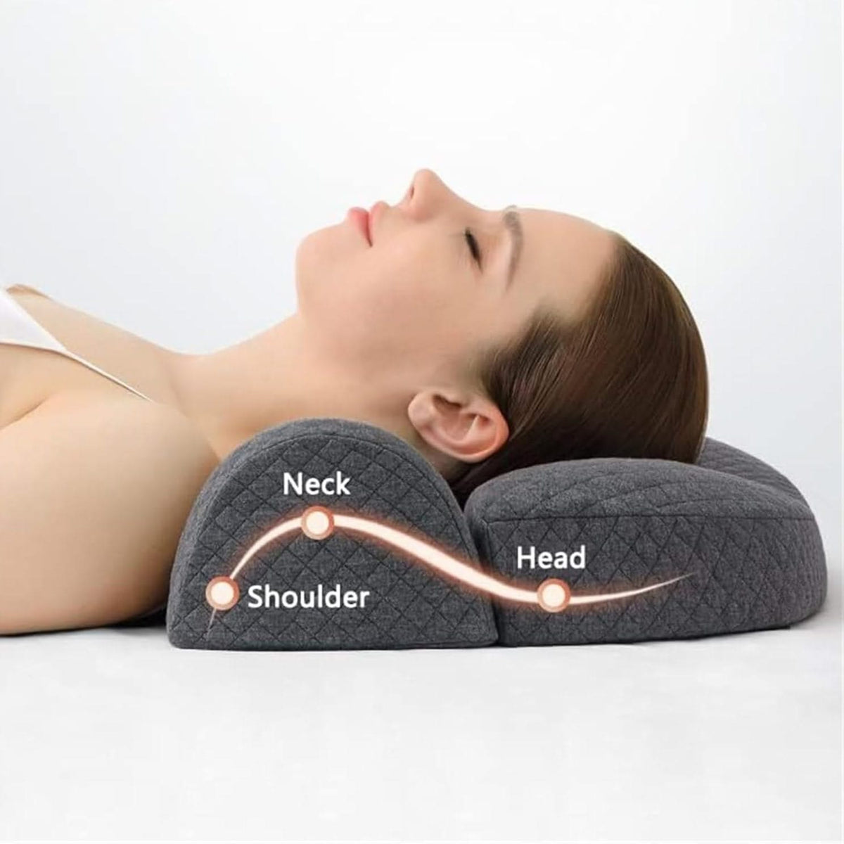 Bienelia™ Almohada cervical ortopédica de espuma viscoelástica