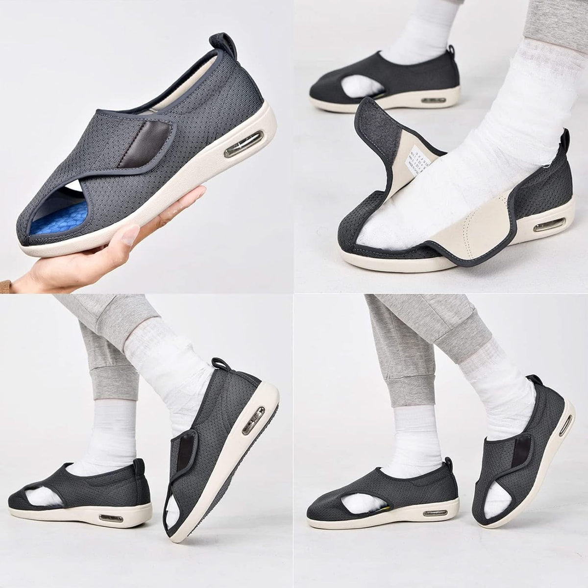 Bienelia™ Zapatos ortopédicos anchos para hombre con pies hinchados