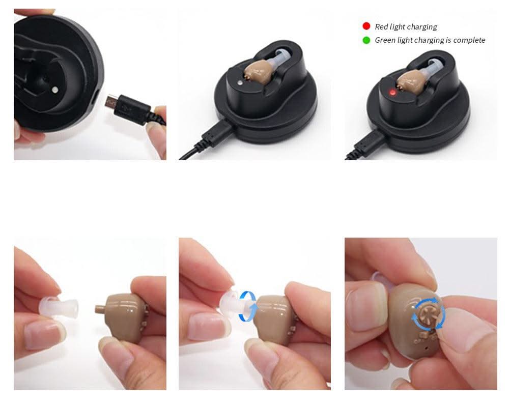 Bienelia™ Audífono recargable por USB