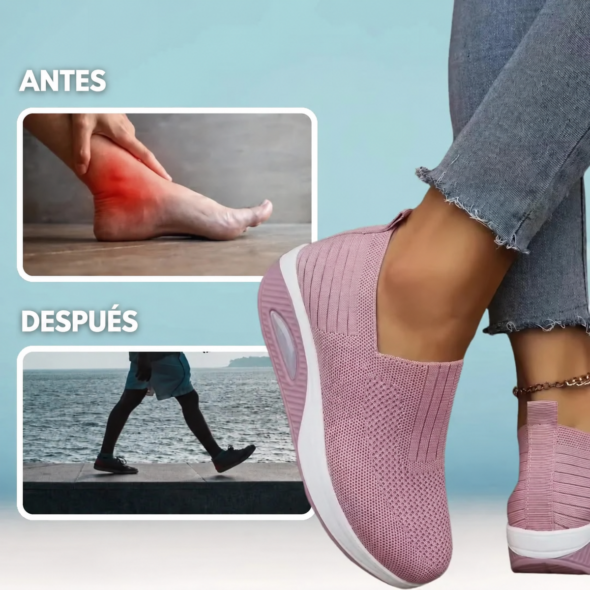 Bienelia™ Zapatos ortopédicos para mujer con pies hinchados y edema