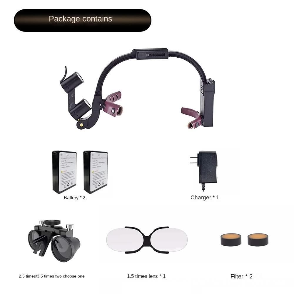 Bienelia™ Lupas dentales de cabeza con luz LED