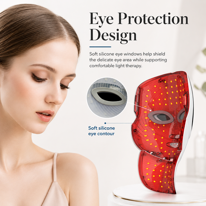 Bienelia™ Máscara LED de fototerapia para rostro y cuello – 7 colores