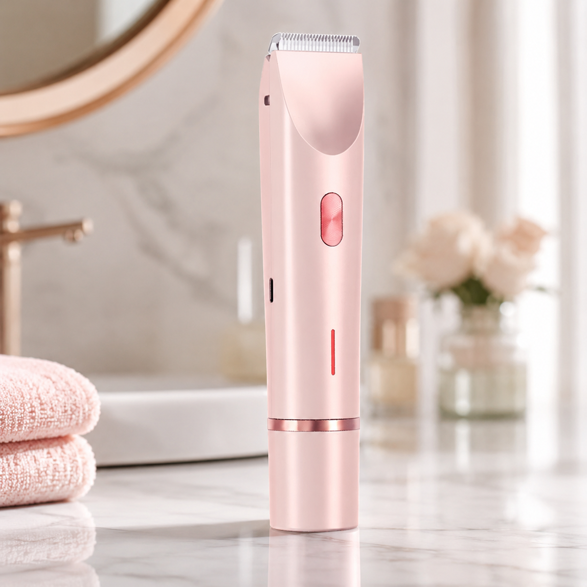 Bienelia™ Afeitadora eléctrica para mujer – Depilación de doble cabezal para rostro y cuerpo, resistente al agua IPX7