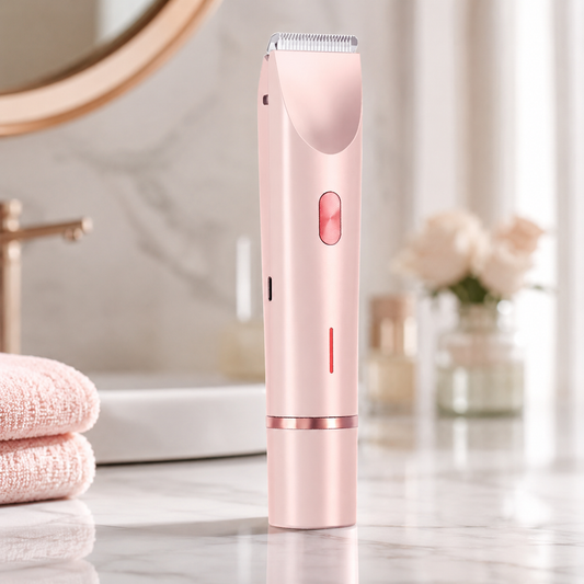 Bienelia™ Afeitadora eléctrica para mujer – Depilación de doble cabezal para rostro y cuerpo, resistente al agua IPX7