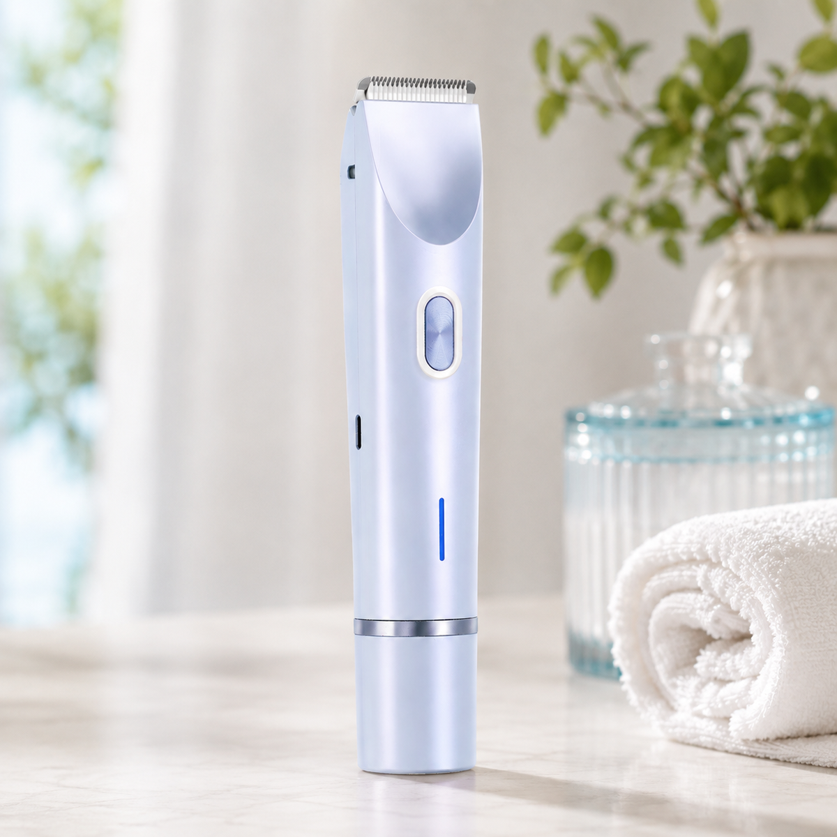 Bienelia™ Afeitadora eléctrica para mujer – Depilación de doble cabezal para rostro y cuerpo, resistente al agua IPX7