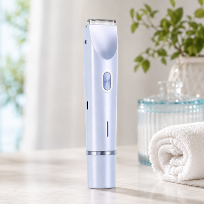 Bienelia™ Afeitadora eléctrica para mujer – Depilación de doble cabezal para rostro y cuerpo, resistente al agua IPX7