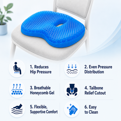 Bienelia™ Cojín de gel refrescante con diseño de panal