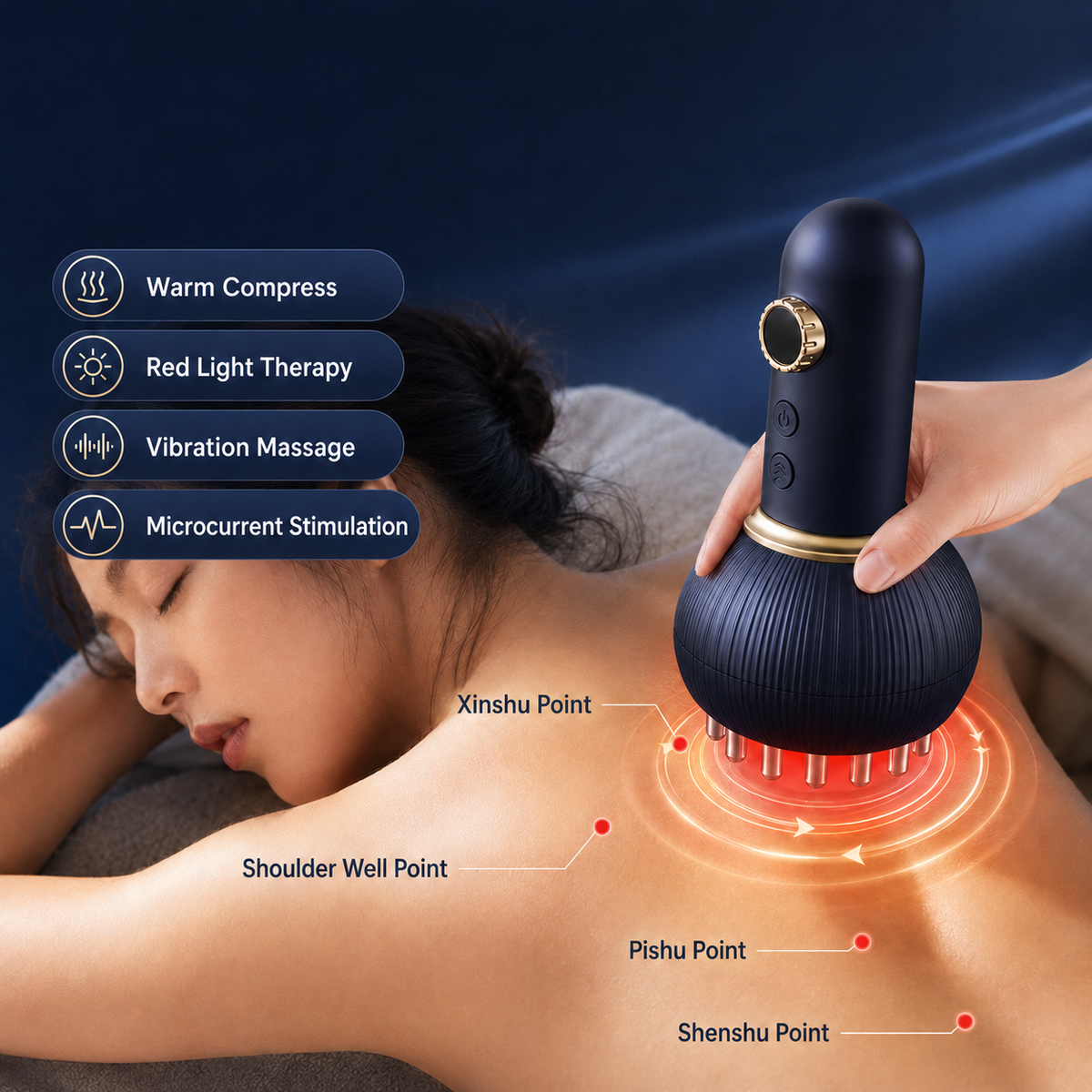 Bienelia™ Masajeador eléctrico gua sha para cuello, hombros y espalda