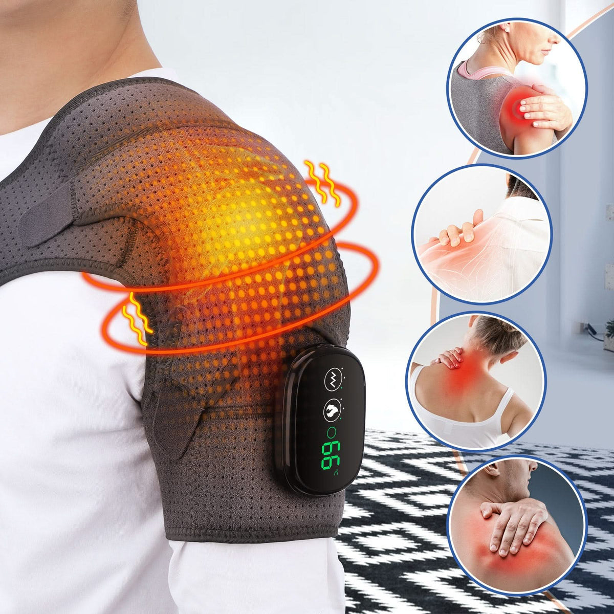 Bienelia™ Hombrera con calor y vibración para aliviar el dolor