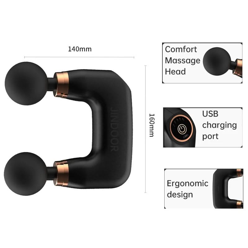 Bienelia™ Pistola de masaje de percusión con doble cabezal