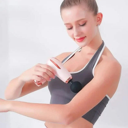 Bienelia™ Minipistola de masaje de tejido profundo – 6 velocidades, silenciosa y portátil